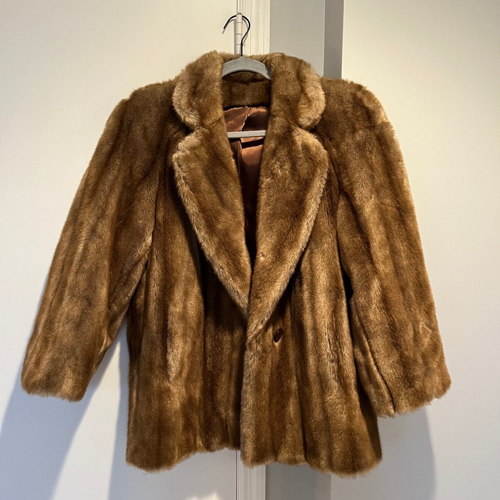 Vintage Tissavel Faux Fur Coat